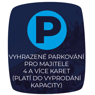 vyhrazen parkovn pro majitele 4 a vce karet (plat do vyprodn kapacity)